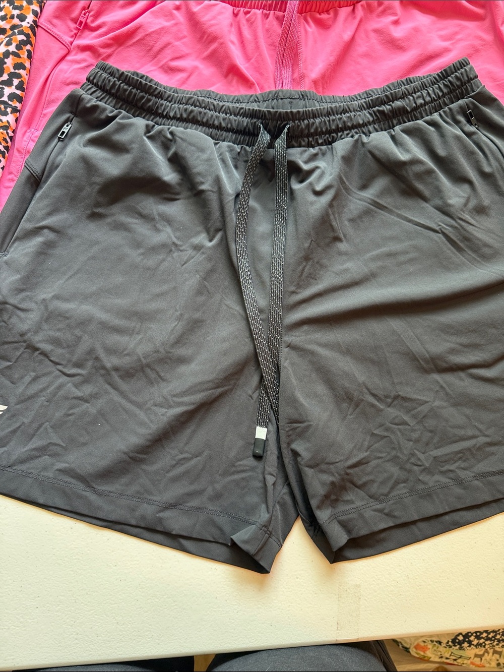 Fabletics Pink Black & Neon Leopard Athletic Shorts Trio - Lot of 3 Pair - Large - Picture 10 of 16